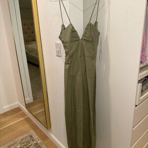 Zara Green Linen Dress